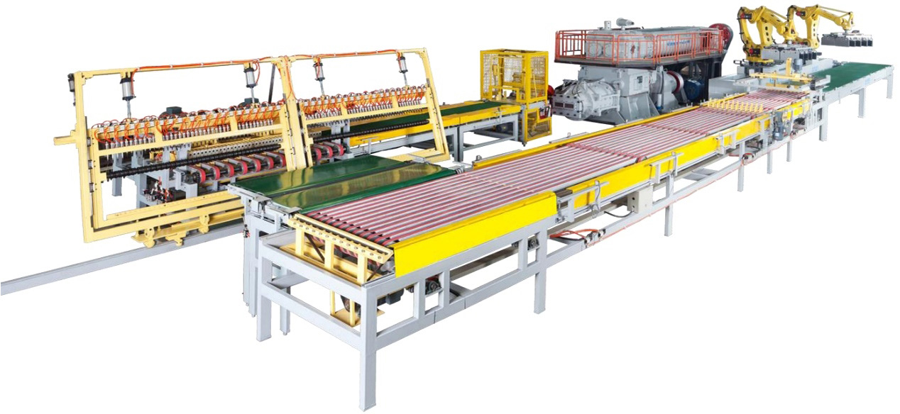 Cutting transportation&amp;Robot stacking system